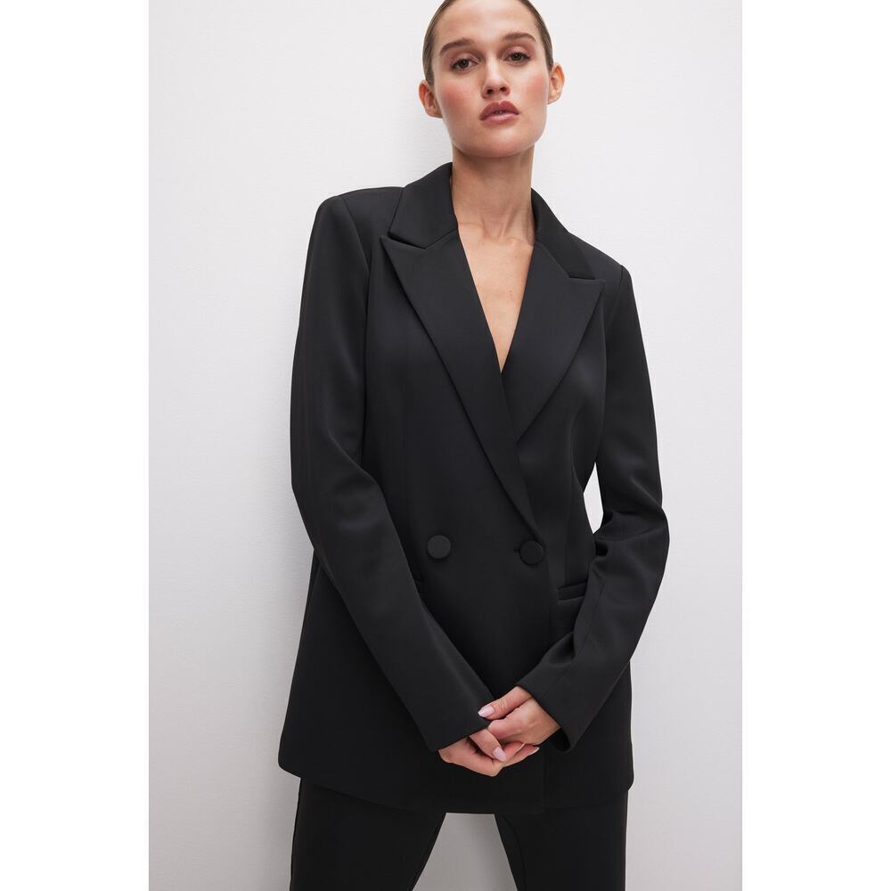 Good American Black Scuba Blazer 2.0 Size 5 NWT